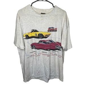 VTG 90’s Route 66 Main Street Muscle Cars America Graphic Shirt Size XL